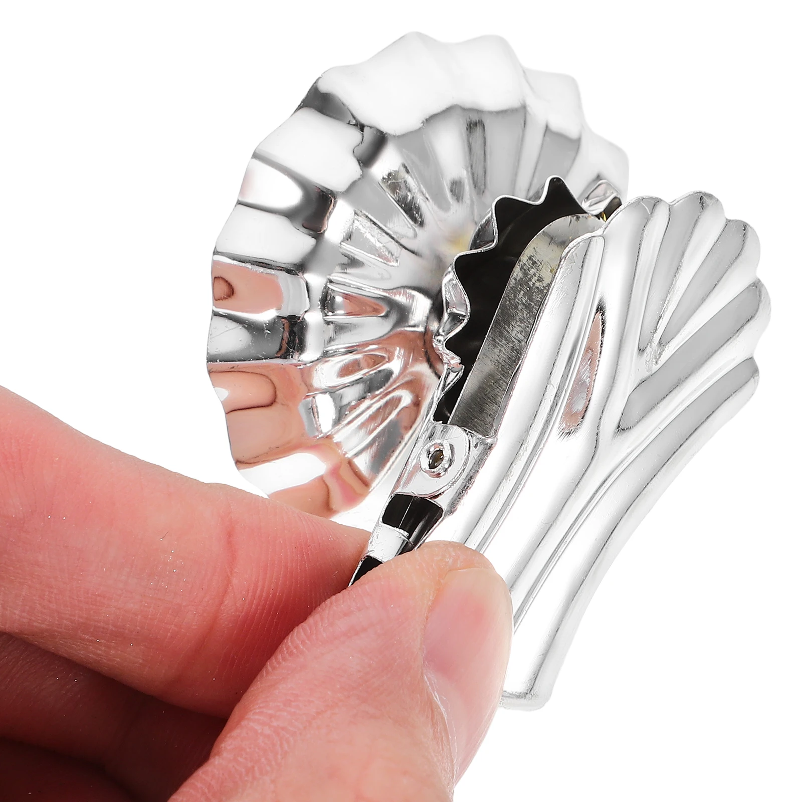 

36pcs Christmas Tree Holder Clips Metal Flower Shape Bulk Silver Tea Light Clips For Xmas Stable Heat Resistant Iron