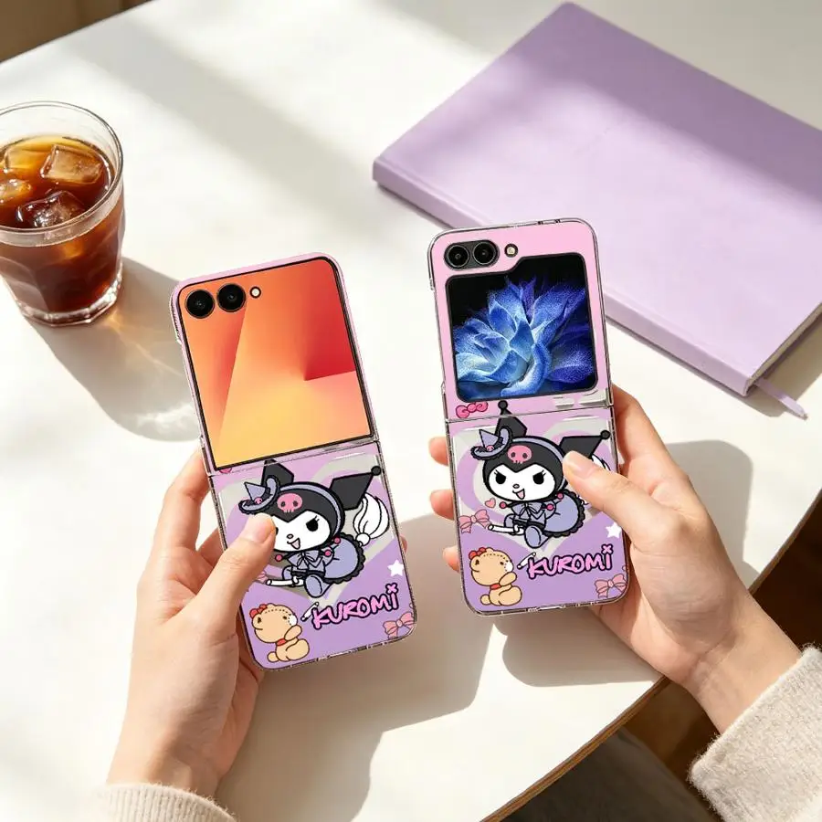 Чехол для телефона Samsung Galaxy Z Flip 7 6 5 4 3 Z Fold 7 6 5 4 3 Sanrio Kuromi