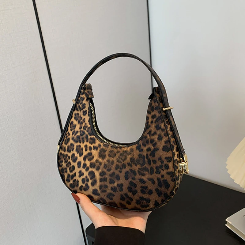 Neue Kuh Muster Schulter Tasche Für Frühling/Sommer Vielseitige frauen Tasche Personalisierte Koreanische Leopard Muster Unterarm Handtasche – Detail 29
