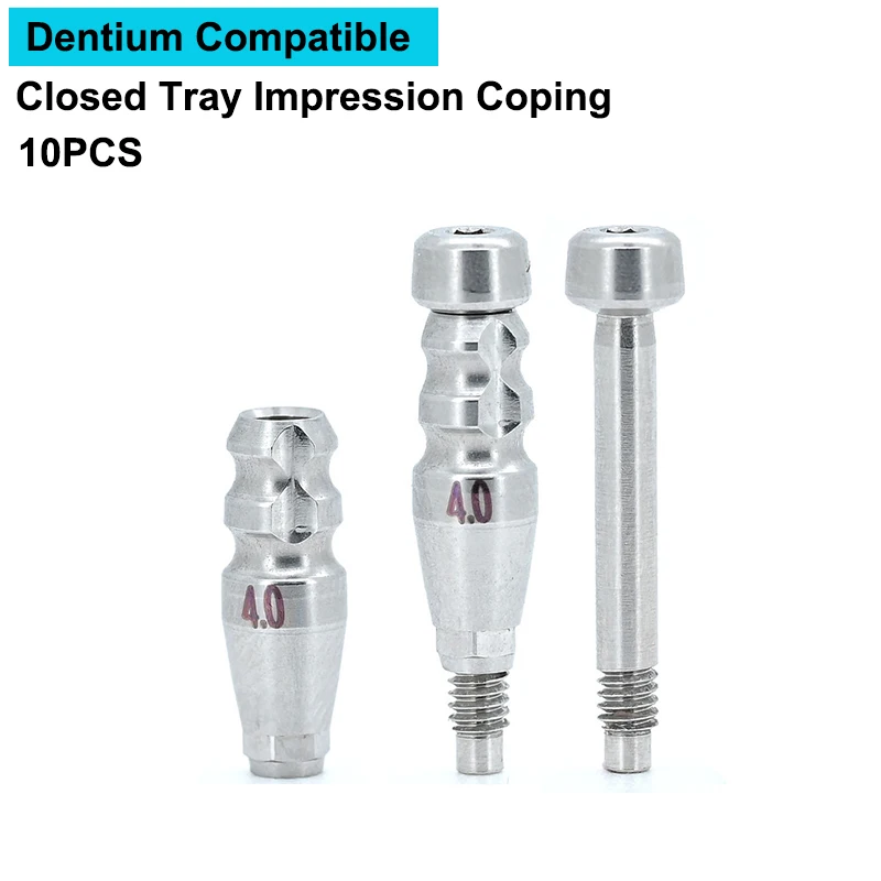 Dentium Closed Tray Impression Coping 10 PCS Pick up for Fixture Level Dental Equipment