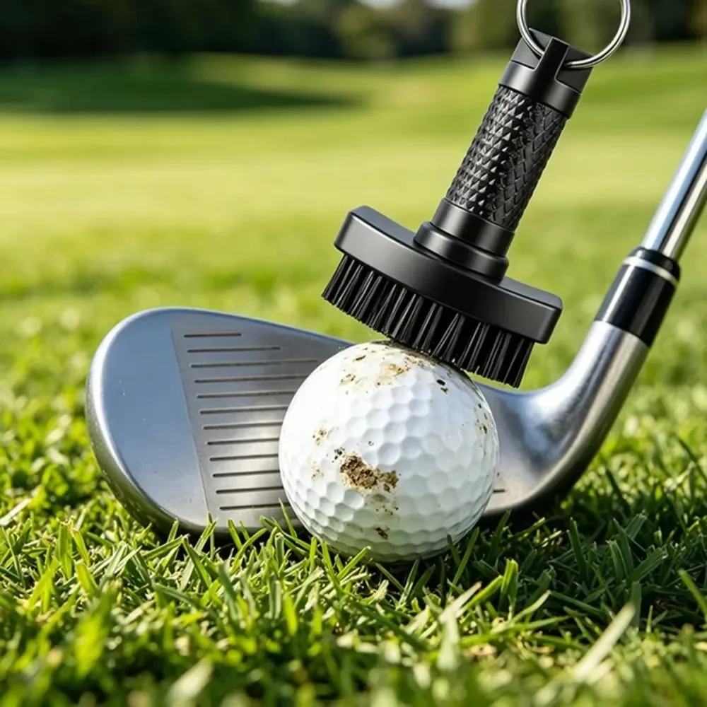 Golf Club Brush Cleaner Portable Golf Cleaning Brush with Carabiner Clip Easy Attach To Golf Bag Golf Accessories for Cleaning