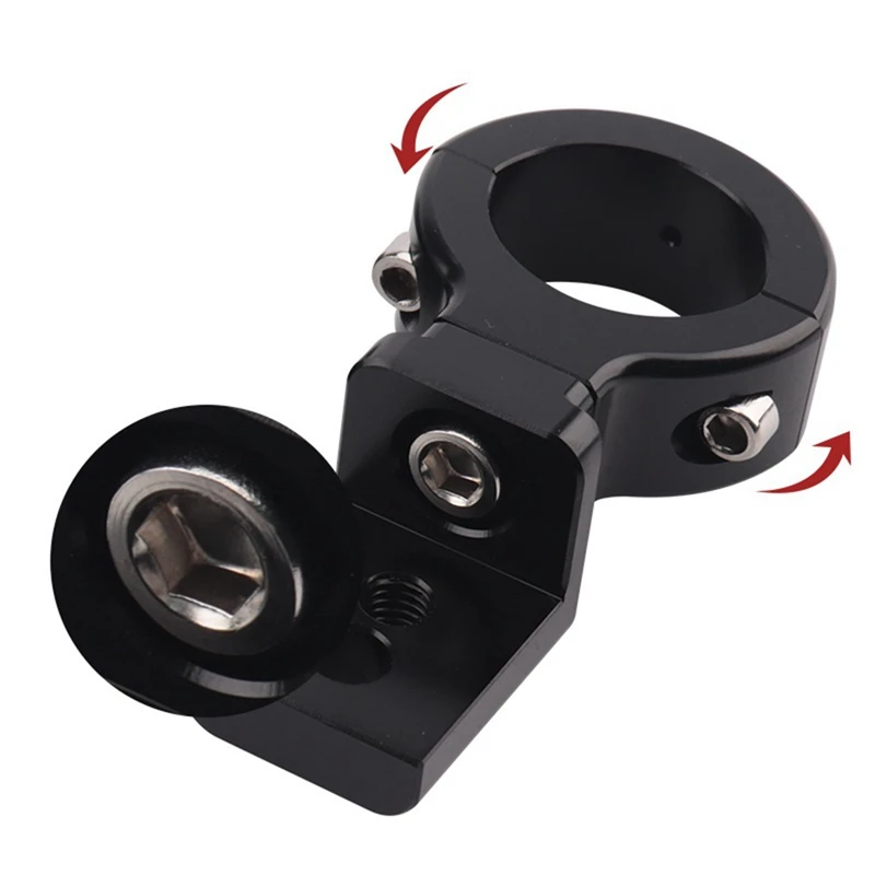 Motorcycle LED Headlight Mount Bracket Adjustable 20Mm-32Mm LED Light Bracket Support , 2PCS Black