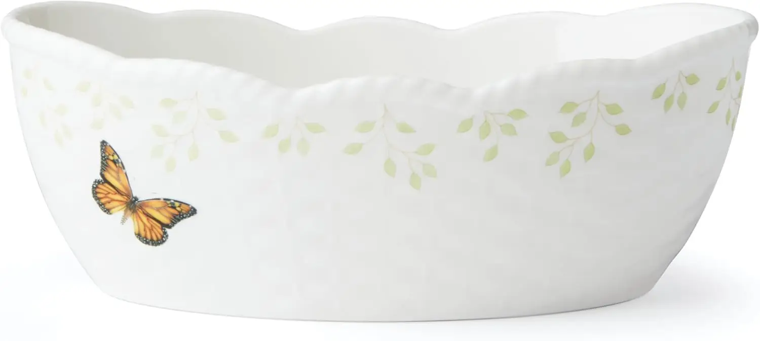 

Easter Butterfly Meadow Porcelain Bread Basket, Microwave Safe, 56-oz Capacity