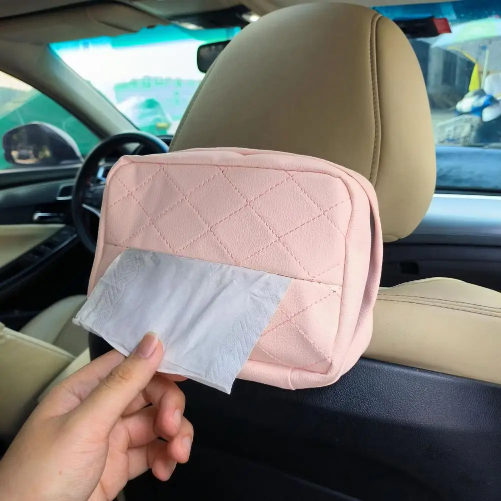 

Waterproof Car Tissue Holder Universal Car Tissue Holder Stylish Armrest Box Headrest Mount with Capacity Waterproof for Car