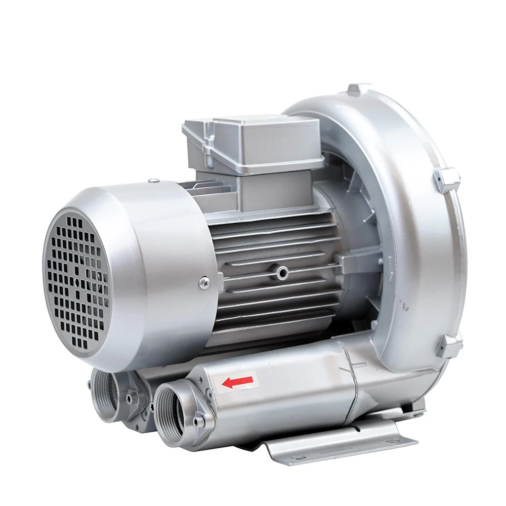 Three Phase 1.1KW 1.5HP Air Ring Blower Side Channel Vacuum Pump For Vacuum Packaging Fish Pond Aeration