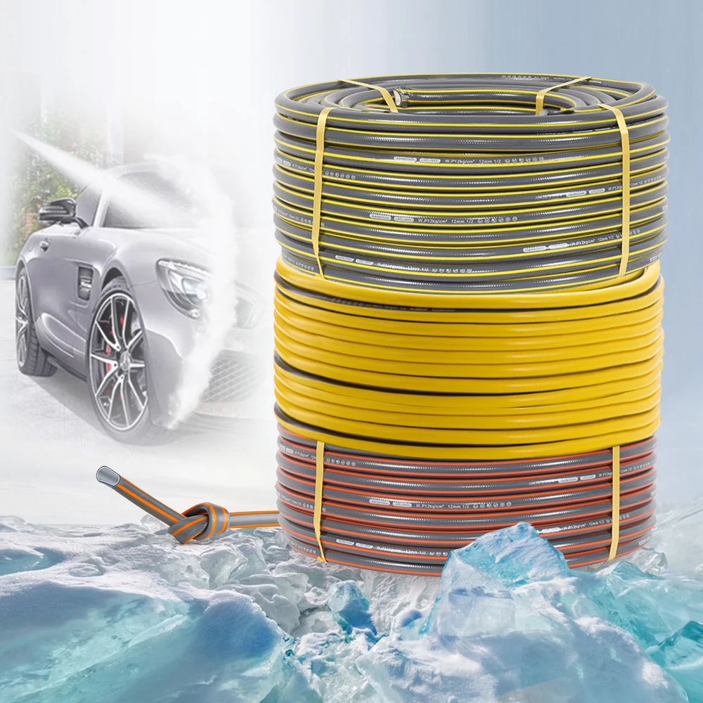 

1/2" PVC Watering Hose Three-layer Glue Environmentally Friendly Heat Resistant Durable Garden Watering Flowers Home Car Wash