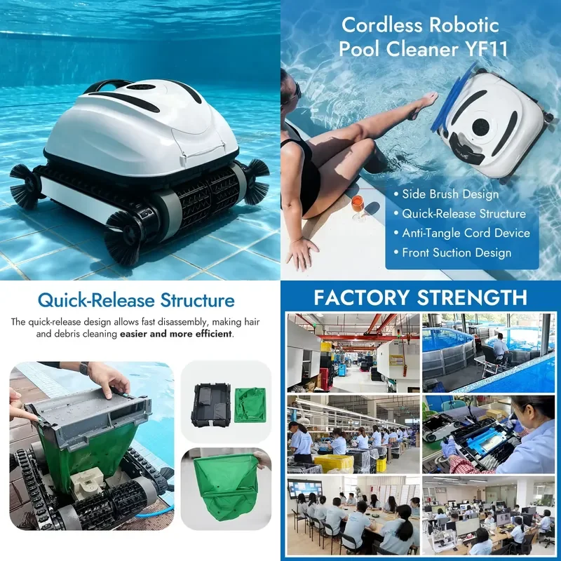 STROVAN High Quality Heavy Duty Wired Pool Cleaning Robot 150W Motor Power Vacuum Continuous Cleaning Eco-Friendly IPX8