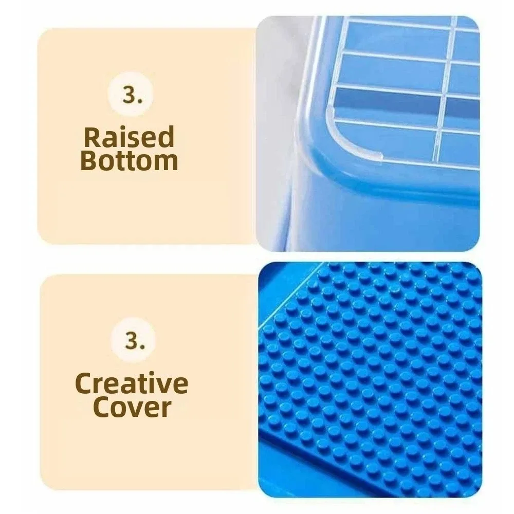 

Stackable Building Blocks Storage Box Dustproof Transparent Children's Organizer Multi-Compartment Building Base
