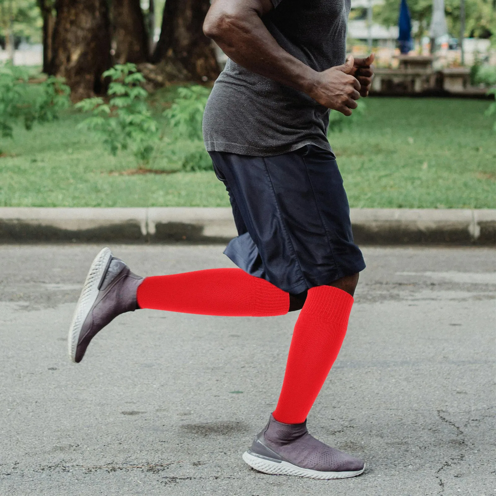 

2Pairs Sports Leg Sleeves Full Coverage Compression Calf Sleeves for Men Women Running Soccer Cycling Muscle Recovery Support