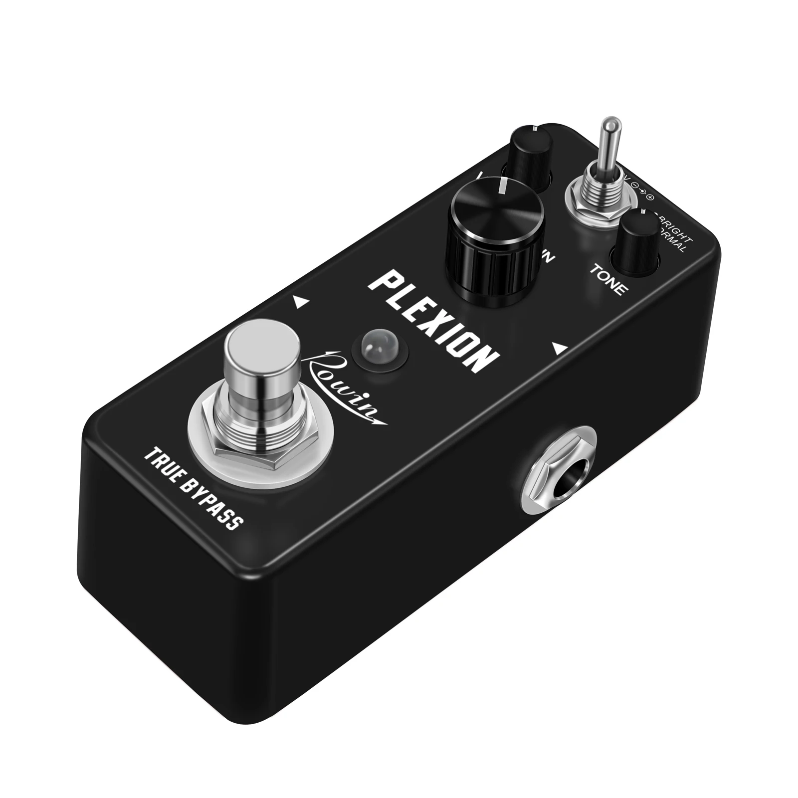 Rowin LEF-324 Plexion Distortion Pedal for Guitar & Bass with Bright and Normal Mode True Bypass