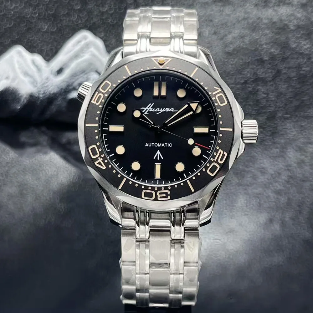 

Новые роскошные автоматические мужские механические часы HUAYRA MIYOTA8215, водонепроницаемые наручные часы из нержавеющей стали и керамики
