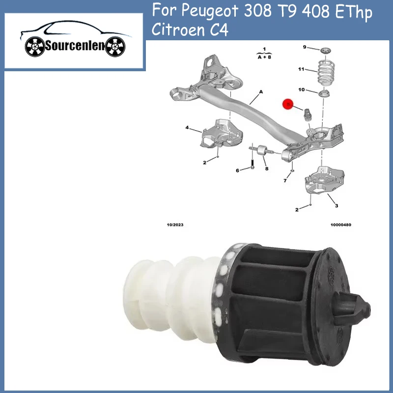 9805536580 9805536680 Brand New Absorber Stopper Bumper Block for Peugeot 308 T9 408 EThp Citroen C4