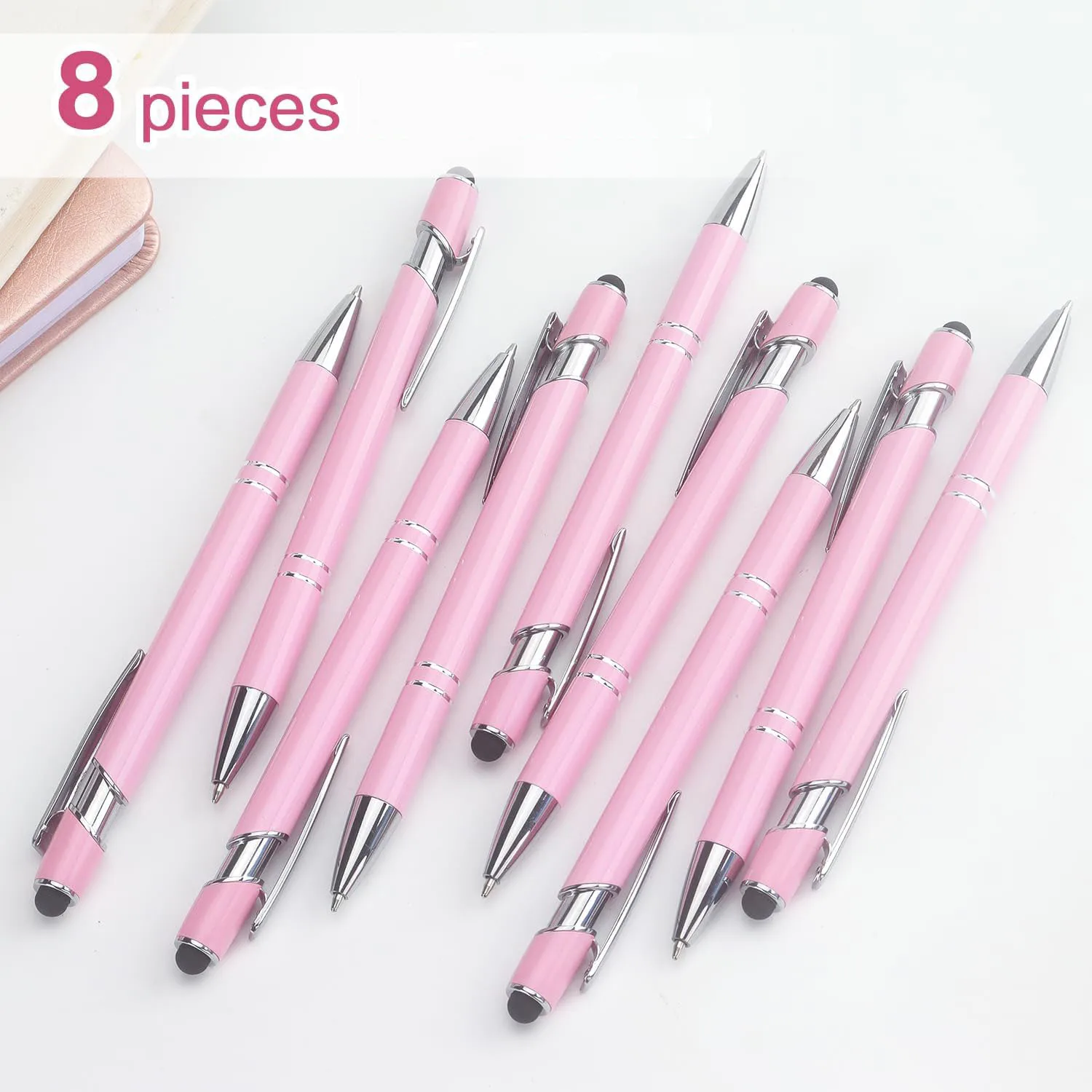 

Ballpoint Pen 2-in-1 Stylus Retractable Ballpoint Pen with Stylus tip Metal Stylus Pen for Touch Screens 1.0 mm Black Ink