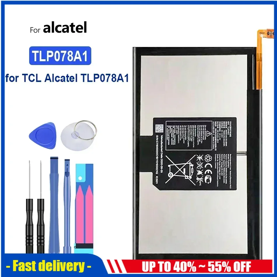 

Аккумулятор для планшета TCL Для Alcatel TLP078A1, 8000 мАч, аккумуляторные батареи