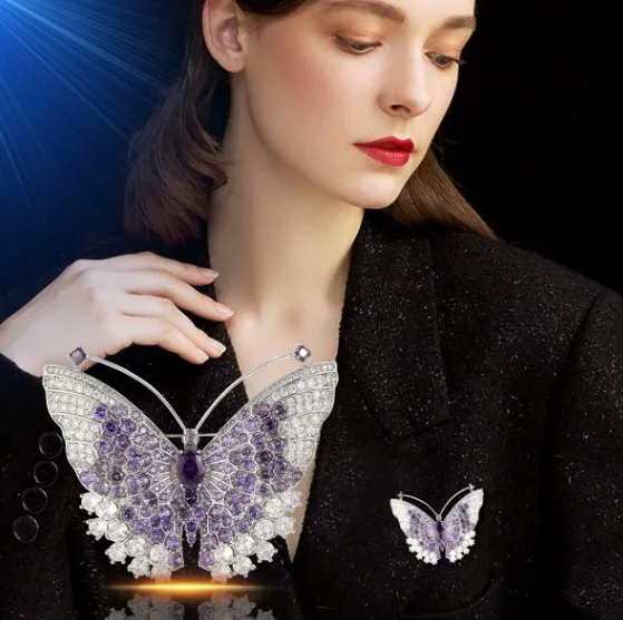 Colorful butterfly brooch, chest flower, retro, light luxury, personalized, elegant accessories, eco-friendly materials