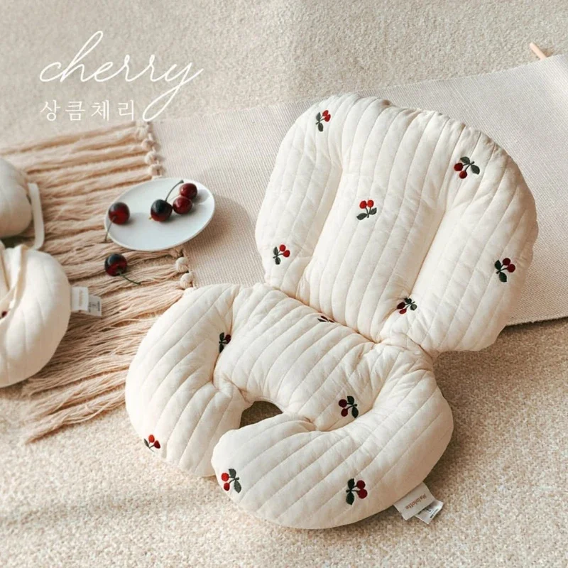 وسادة كرسي مرتفع للأطفال، وسادة سميكة مطبوعة بشكل جميل لعربات الأطفال وكرسي مرتفع للأطفال الصغار، بطانة كرسي طعام ناعمة ومريحة #1