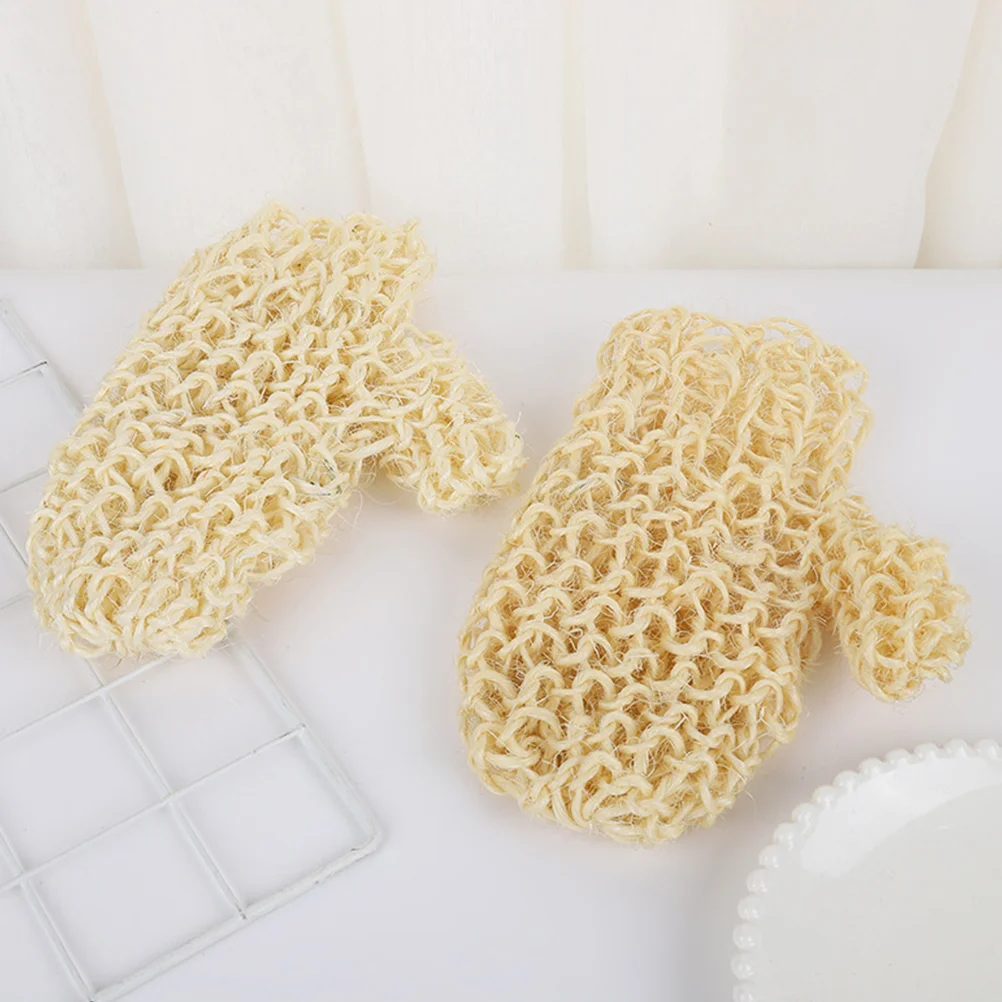 Braided Shower Gloves for Cleaning Exfoliating Take Bath Exfoliator Body Mitts Sisal Scrubbing