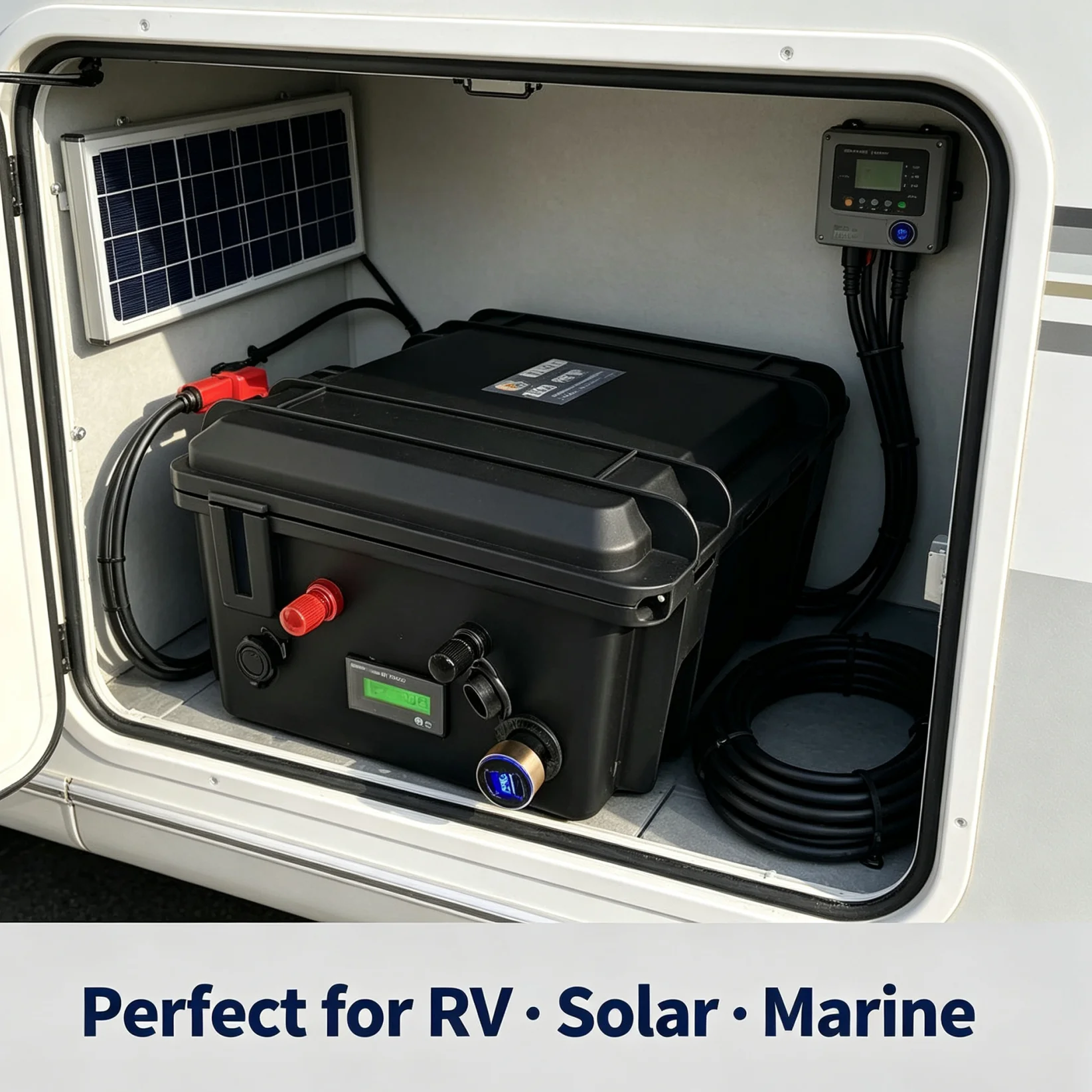 48V 50/60/80/100Ah LiFePO4 Battery, 100A BMS, Waterproof Deep Cycle Boat RV Solar Trolling Motor Charger, 4000 Cycles