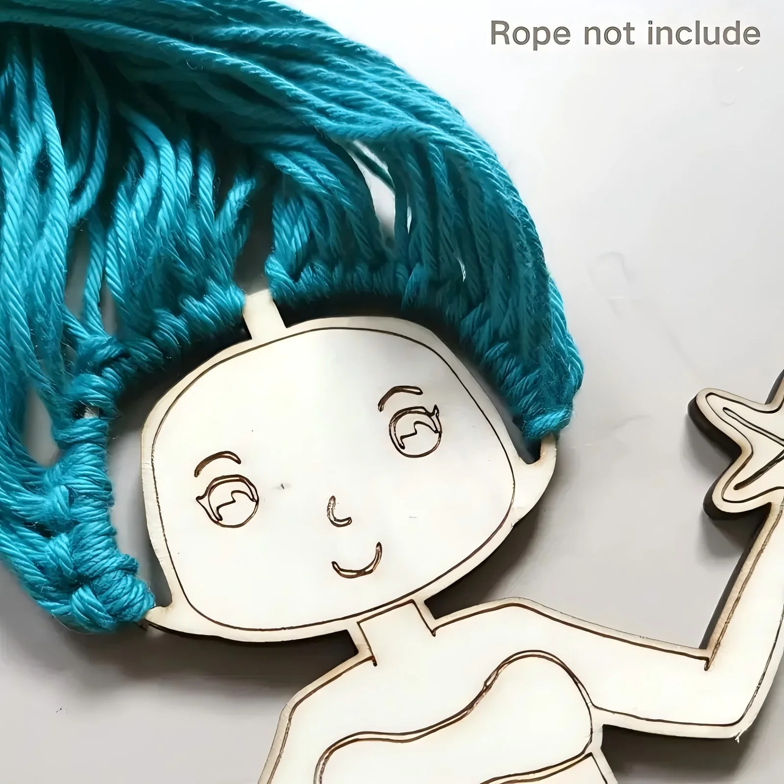 6 قطعة/المجموعة حورية البحر خشبية معلقة الحرف DIY اللوحة الهدايا حورية البحر إلى عقدة ، فكرة لعيد ميلاد DIY تلوين مجموعة زخرفة العرض #3