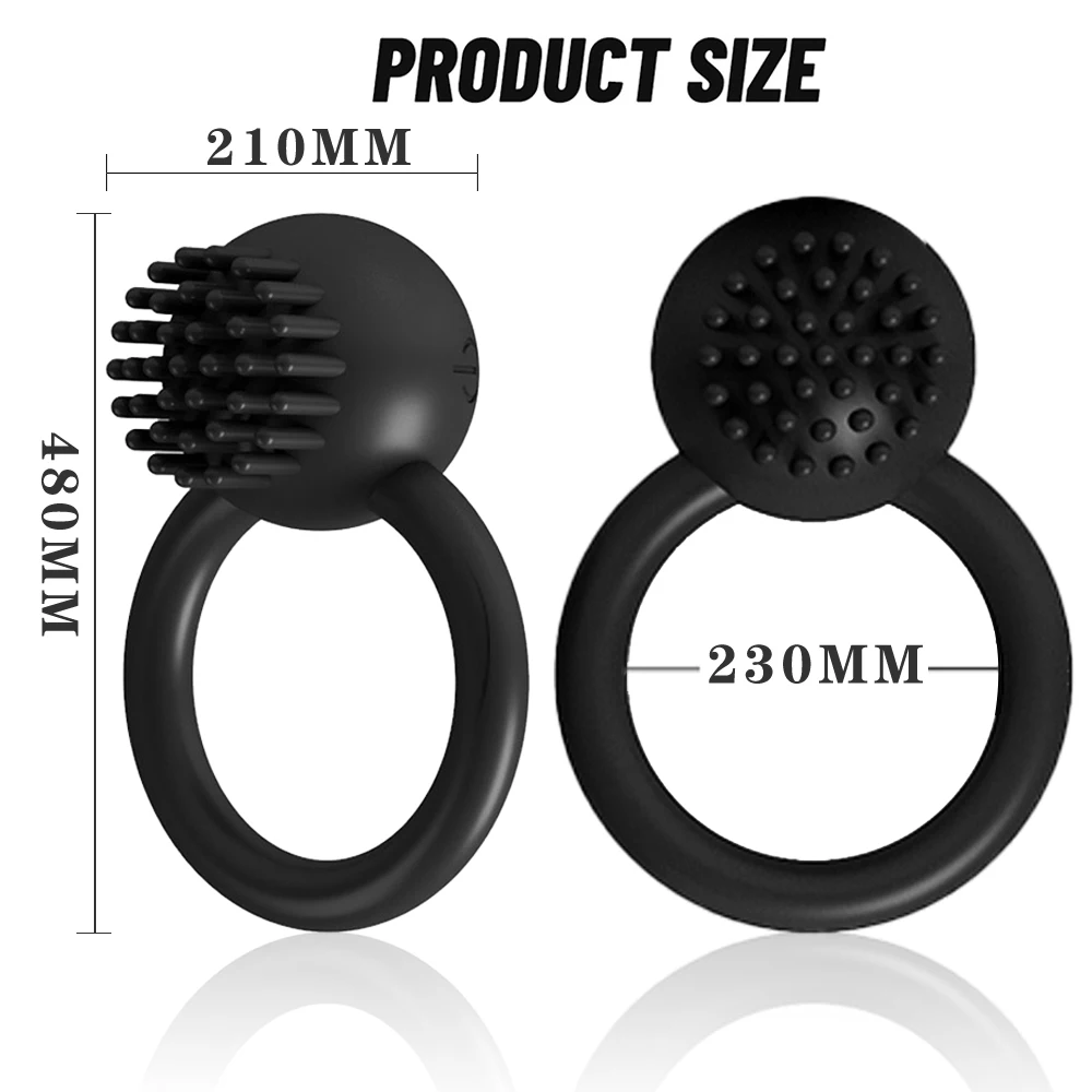 Anneau pénien en silicone pour hommes, anneau pénien, vibrateur d\'érection, jouets sexuels, retard d\'éjaculation, 10 morts