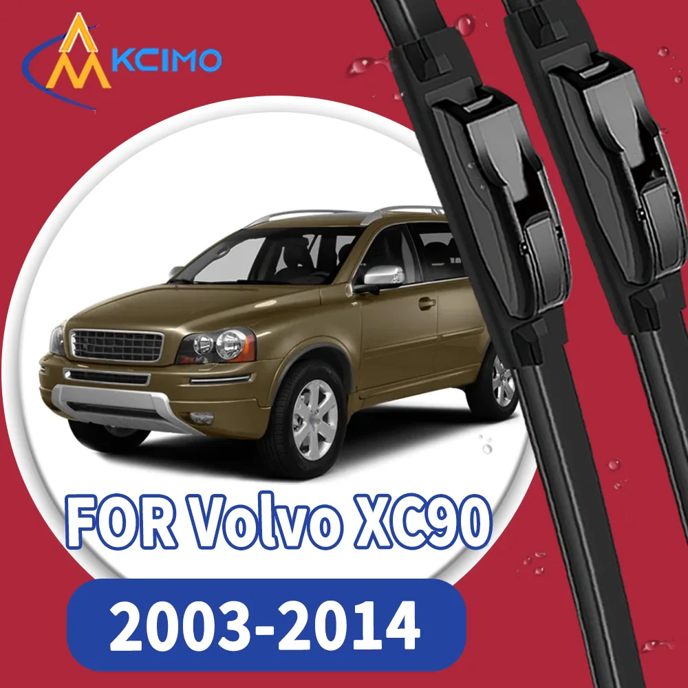 

High Quality 2pcs Windscreen Black Car Rain Brush Front Windshield Auto Wipers Perfect Fit for Volvo XC90 2003-2014 Easy install