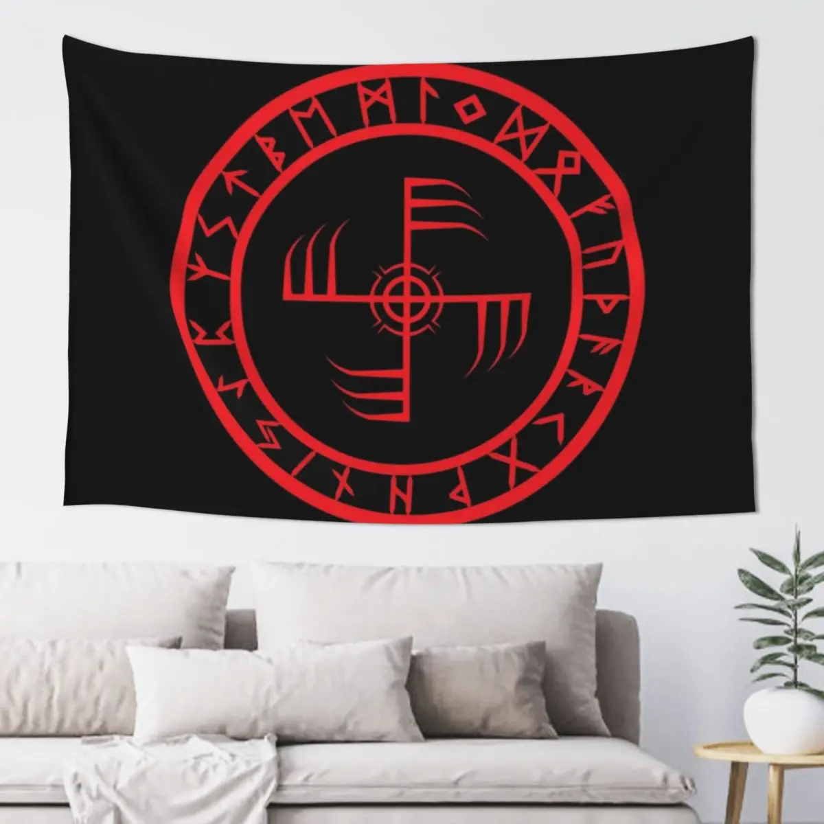 

Ginfaxi /// Rune Circle (Variant III) Tapestry Room Decorations Aesthetic Decorative Paintings Room Decor Tapestry