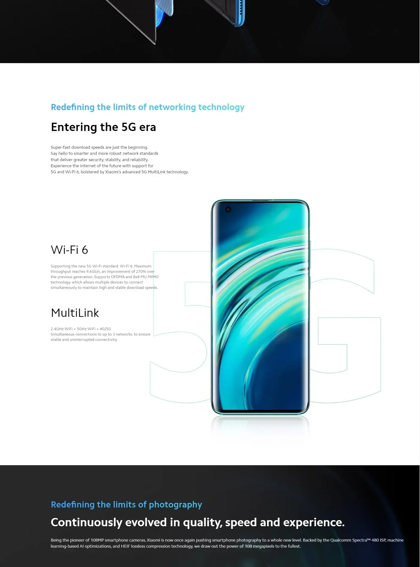 هاتف Xiaomi 10 RAM 12GB ROM 256GB 5G الذكي أندرويد 6.67 بوصة كوالكوم سنابدراجون 865 4780 mAh البرامج الثابتة العالمية HyperOS 1.0 108mp