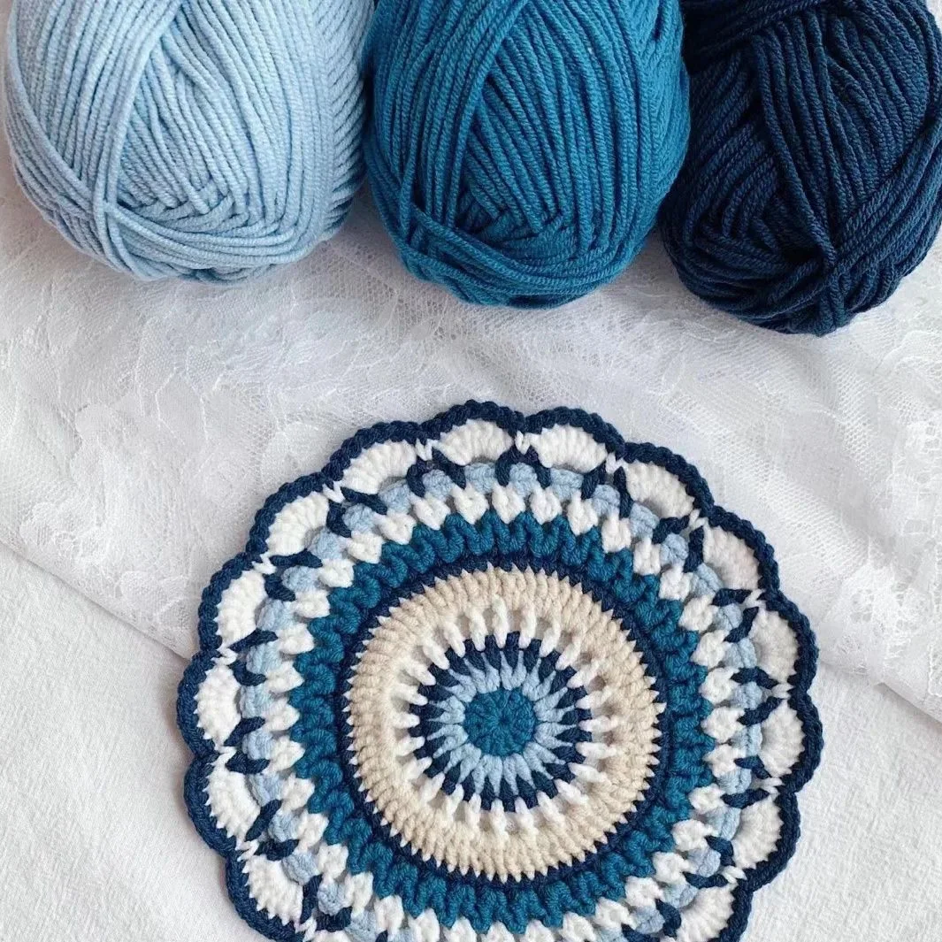 

Crochet Girlfriend Cup Wool Pad To Relieve Boredom Knitting Material Idyllic Style Bag Gift Mandala Handmade DIY Homemade