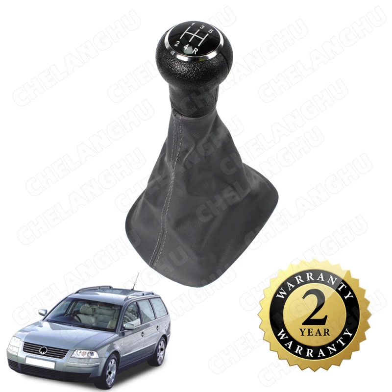 

5 Speed Gear Shift Knob and Boot Fit for Volkswagen Passat B5 Gray