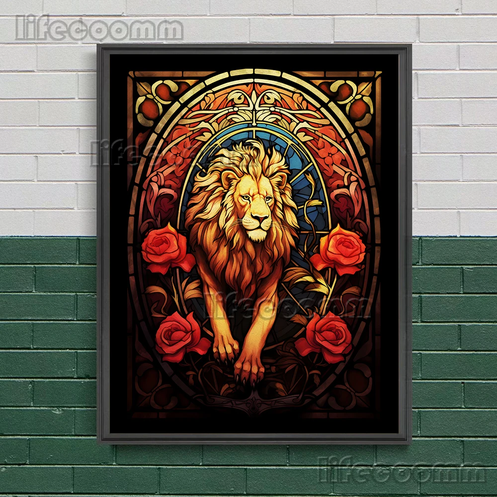 Magic School Four Colleges Abstract Wall Art Canvas Painting Ravenclaw,Hufflepuff,Slytherin Wizard