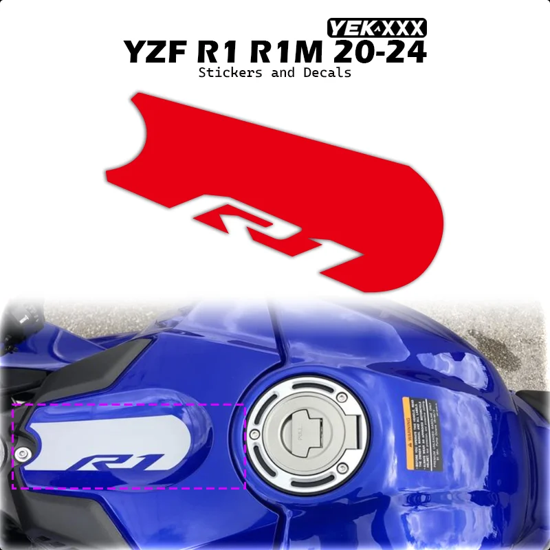 オートバイデカール ヤマハ YZFR1 YZF-R1 R1M 2020-2024 - 中空燃料タンクスタイル