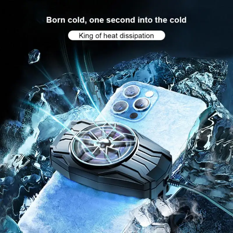 2023 Portable Mini Mobile Phone Radiator Chicken-eating Game Cooler Built-in Battery Peripherals Air-cooled Cooling Fan