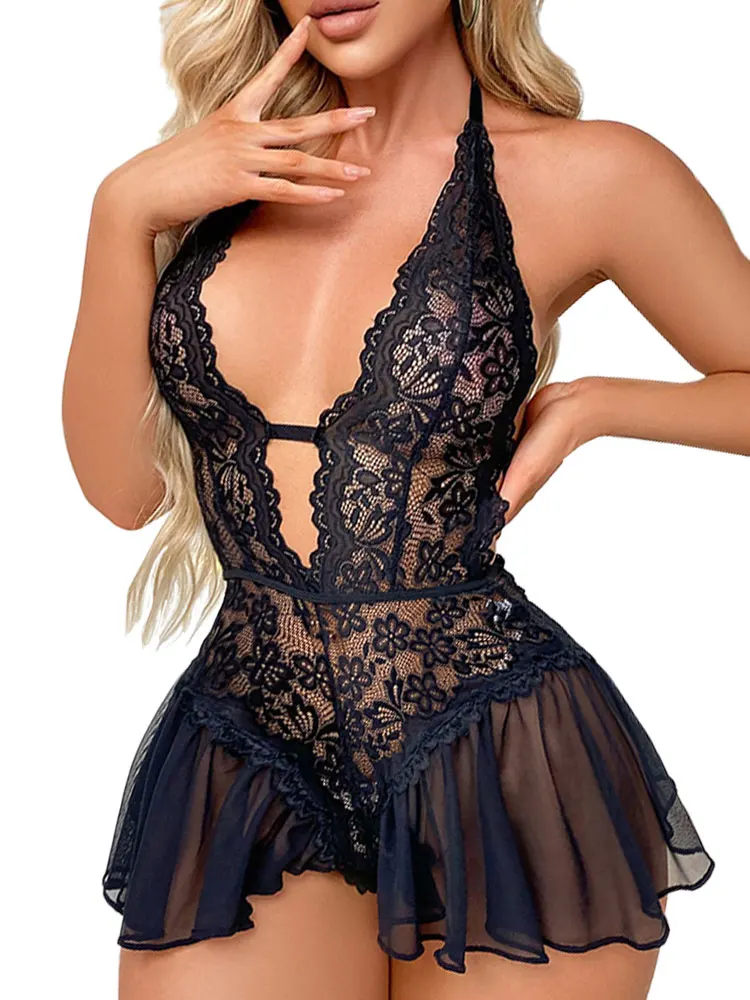 2026 Fall Autumn Backless Hollow Out Bodysuit Women Sexy See Through Bodycon Long Sleeve Body Top Party Club Overalls Nightdress