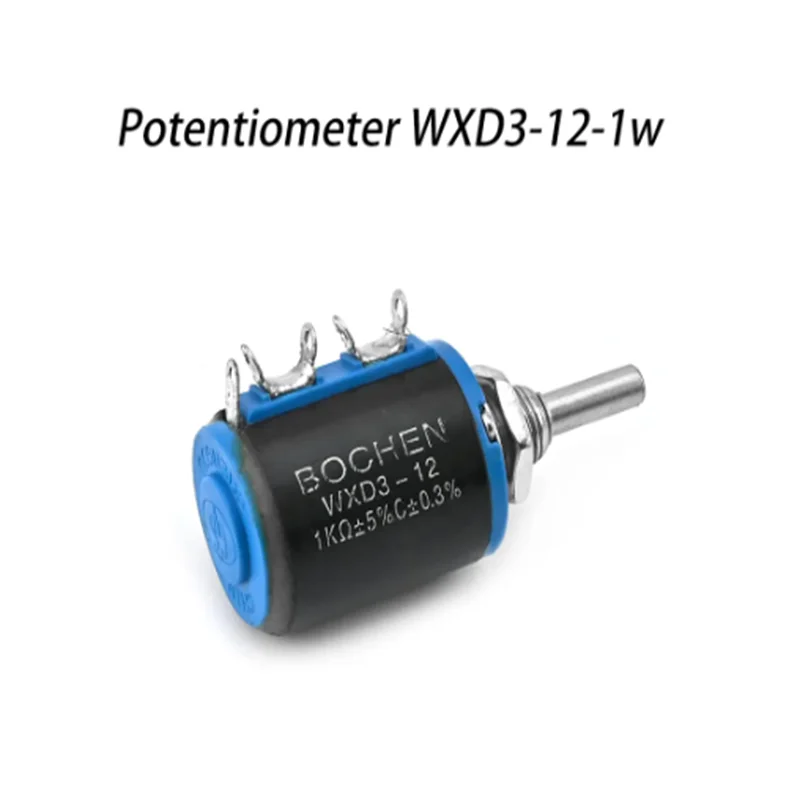 Imagem -04 - Potenciômetros da Precisão da Ferida do Fio Ohm do Wxd312-1w 10047k Multi Volta Wirewound Giratório Resistores Ajustáveis Variáveis Preto 1pc