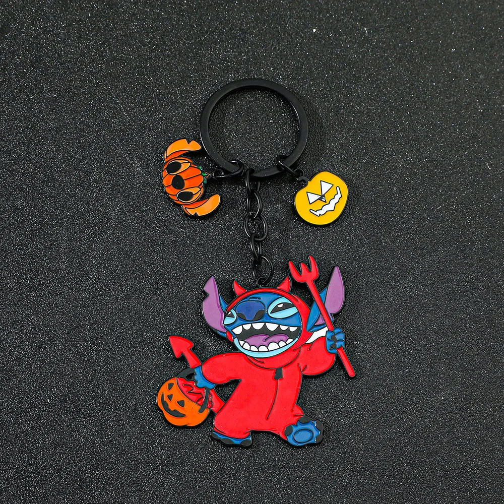 Disney Stitch Keychain Funny Cute Stitch Keyholder for Friends Prepared Halloween Jewellery Accessories Gifts