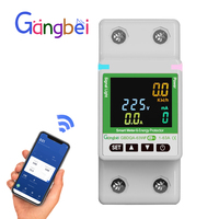 WiFi reclosing automatic reset switch 63A adjustable timer KWH metering leakage, overcurrent and undervoltage protection breaker