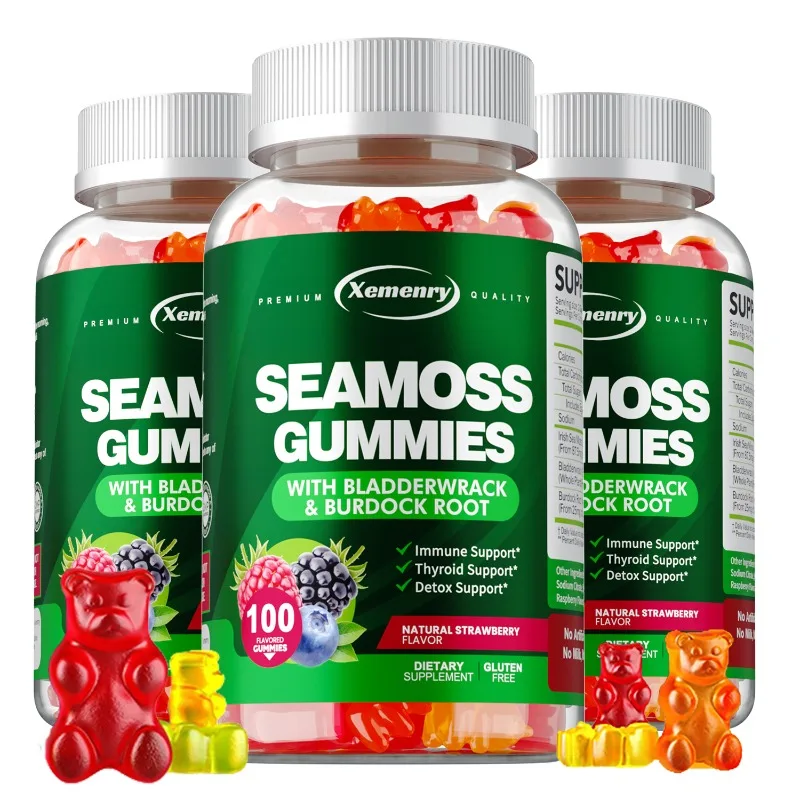 

Мармеладные маркеры SEA MOSS — для поддержки иммунитета, здоровья сердец, здоровья суставов и поддержки щитовиднойroid для женщин и мужчин