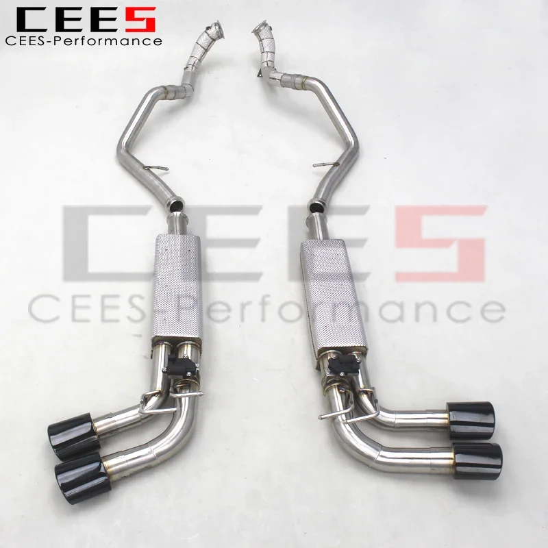 CEES Catback Exhaust Downpipe Full Exhaust for Mercedes-Benz G500/G550 W464 4.0T 2018-2020 Stainless Steel Car Exhaust Muffler