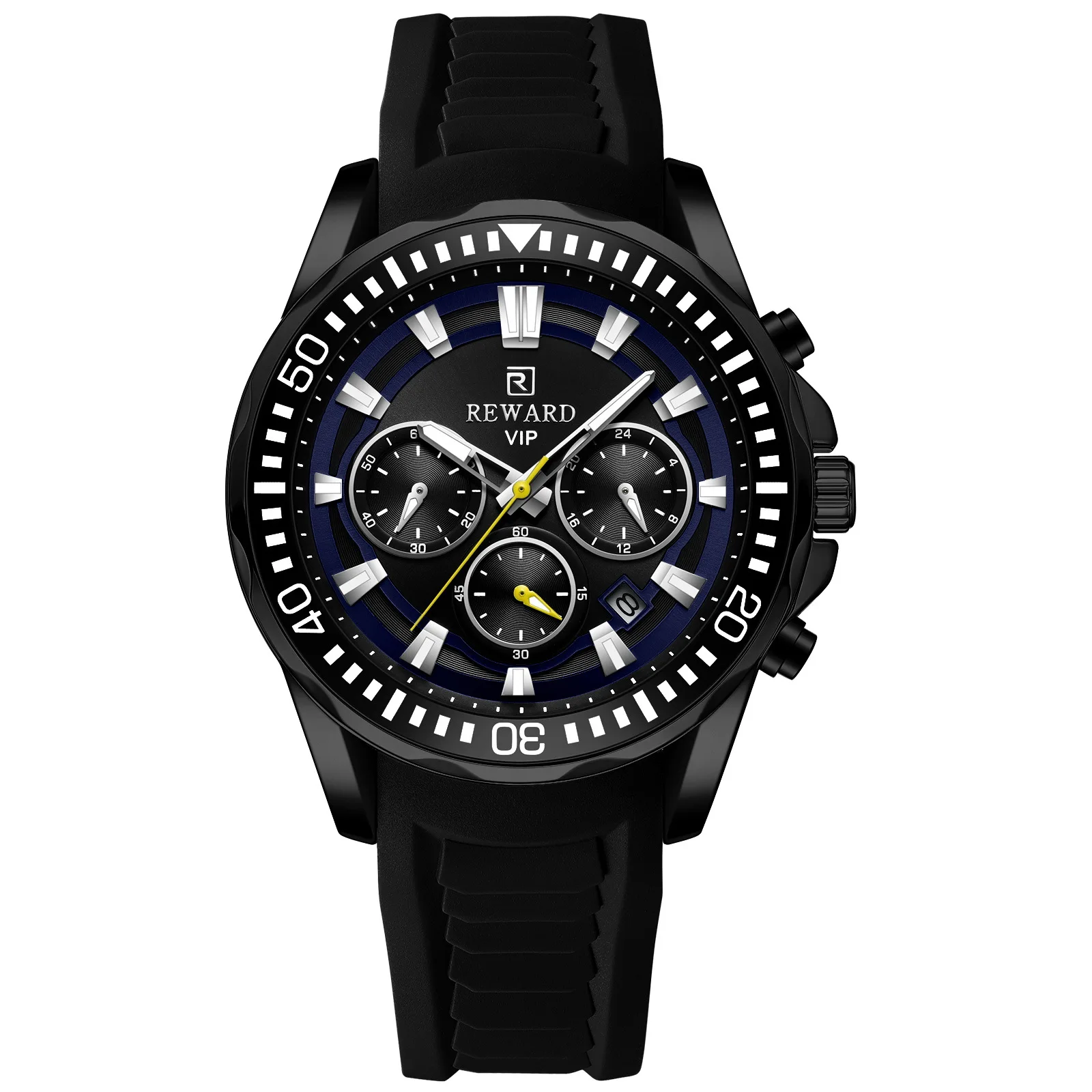 New Popular Six-Hand Full Function Timing Men's Watch Heat-Selling Multi-Feature Analog Digital Display Wristwatch
