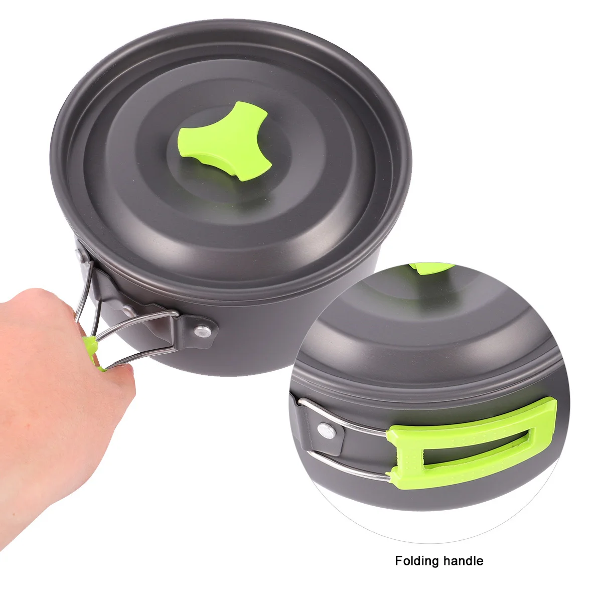 

12 pcs Camping Cookware Set Lightweight Non-Stick Outdoor Cooking Utensils Kit For 1-2 People Portable Backpacking Picnic