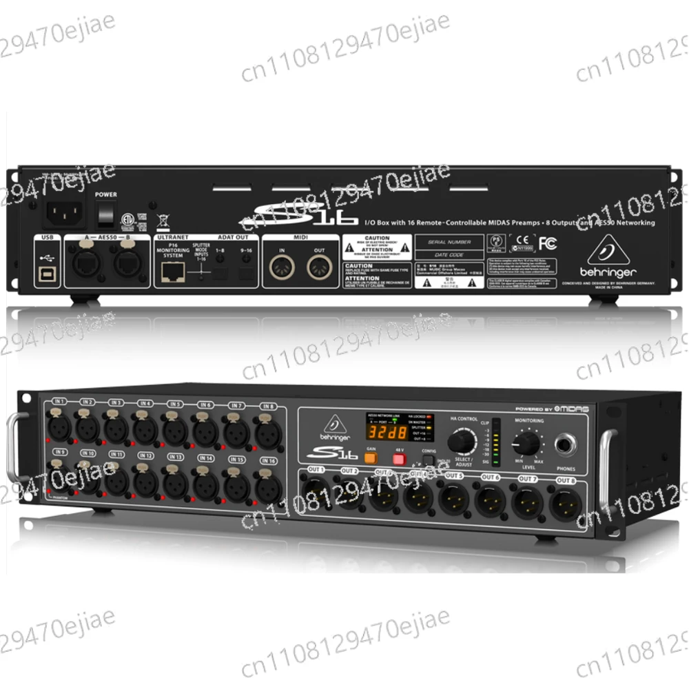 Behringer S16, Consola Digital de 16 Canales con Preamplificadores Midas, Puerto de Red AES50 e Integración Ultranet con Powerplay P16