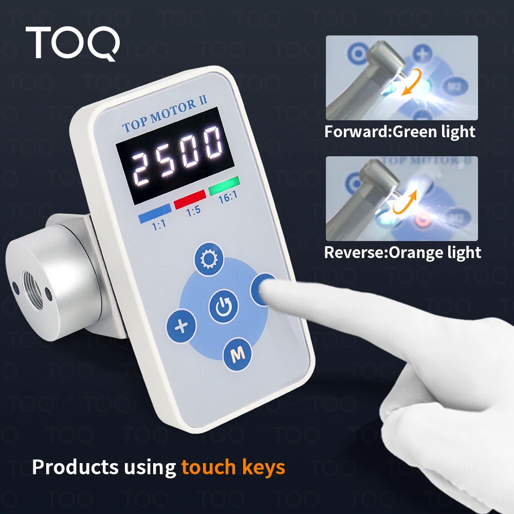 Dental Brushless Electric Motor with Internal Water Spray and LED Connector Portable Micromotor for Fiber Optic 1:1 1:5 4:1 16:1 - view 2