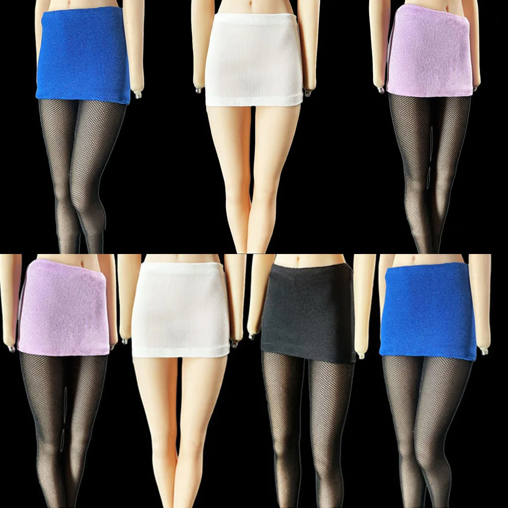 

1/6 Women Soldier Skirt Hip Wrap Elastic Waist Pencil Skirt Slim Office High Waist A-Line Mini Skirts For 12'' Action Figure