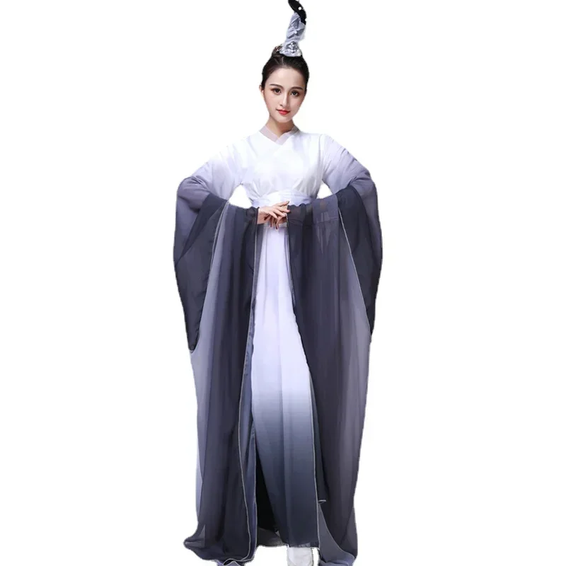 Trajes de danza clásica, Ropa de baile nacional chino Yangko, paraguas de baile elegante para adultos, ropa de actuación nacional