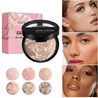 HANDAIYAN 6 Shades Matte Powder Setting Wears Micro Glitter Powder for Girls and Ladies