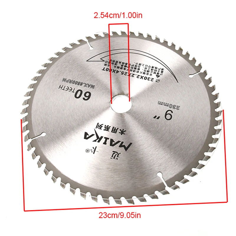 1pc 230mm 60T Carbide Wood Saw Blades for Multi-function Power Tool TCT Circular Saw Blade Wood Cutting Disc