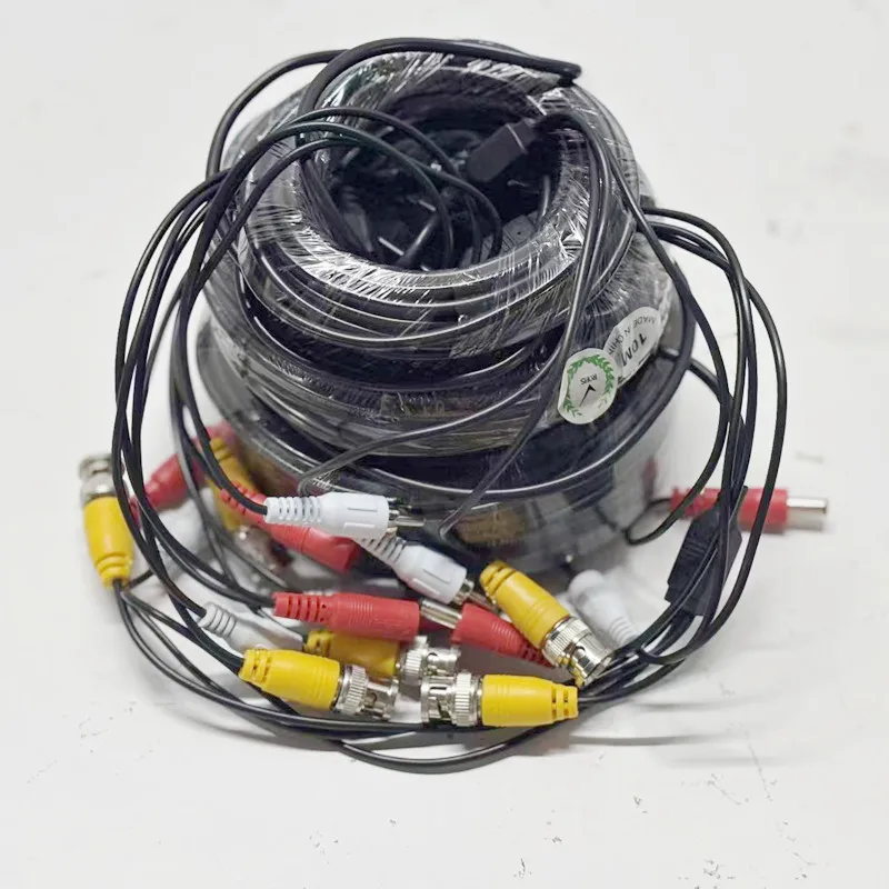 

3 IN 1 BNC Cable BNC+RCA+DC Connector Video Audio Power Cable CCTV Coaxial Extension Cable For AHD Camera System