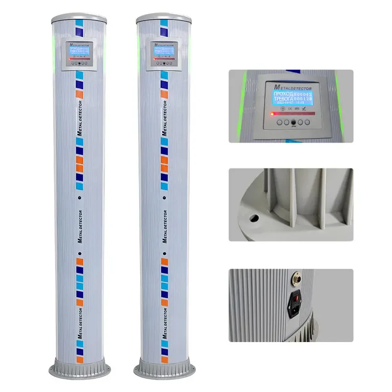New Designed Portable Metal Detectors 5 Zone Portable Single Panel Security Walk Through Metal Detector Gate