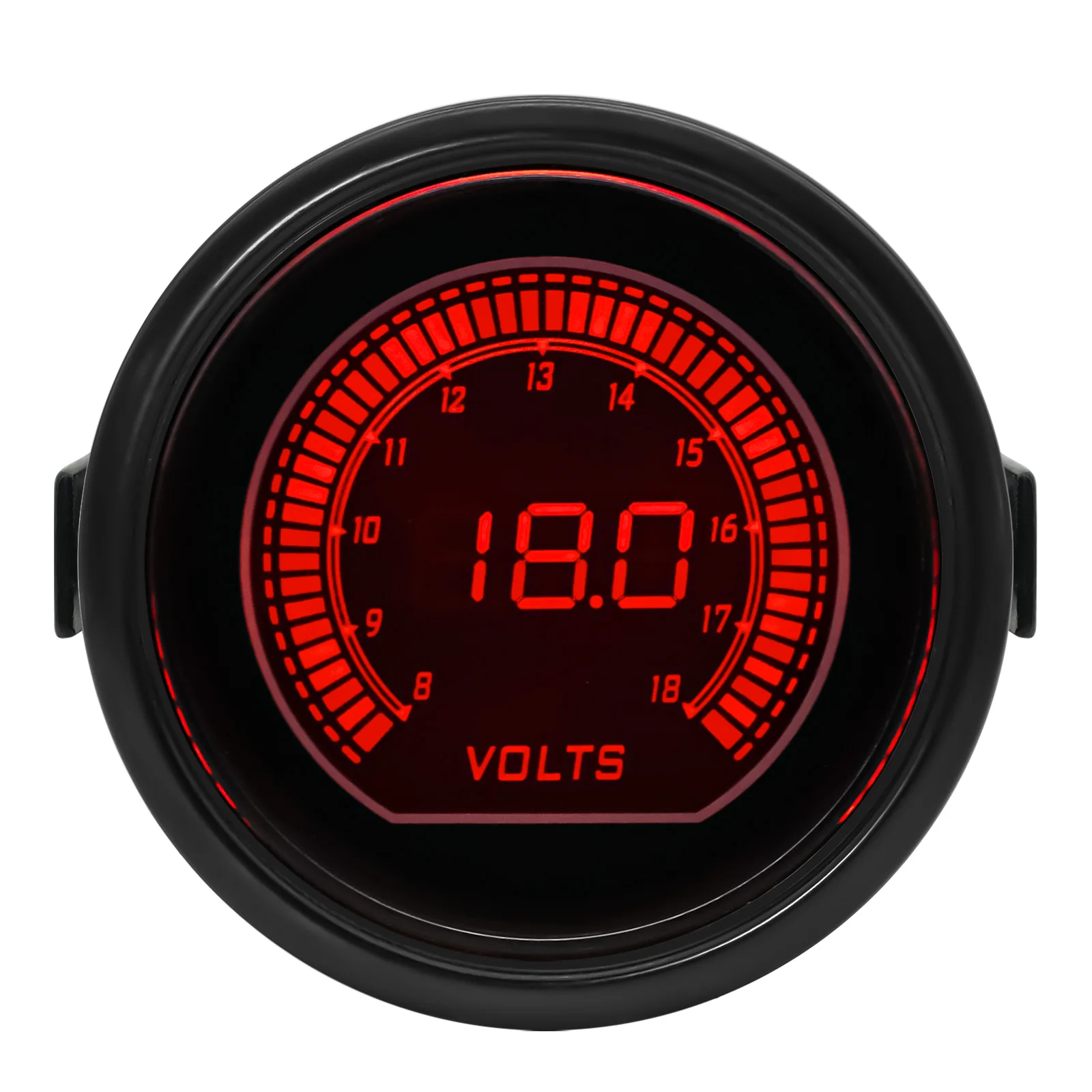 Voltmeter 12v Car Digital Round Waterproof Auto Boat Motorcycle 52mm Digital Volt meter DC 8V-18V LED Panel Volt Voltage Meter