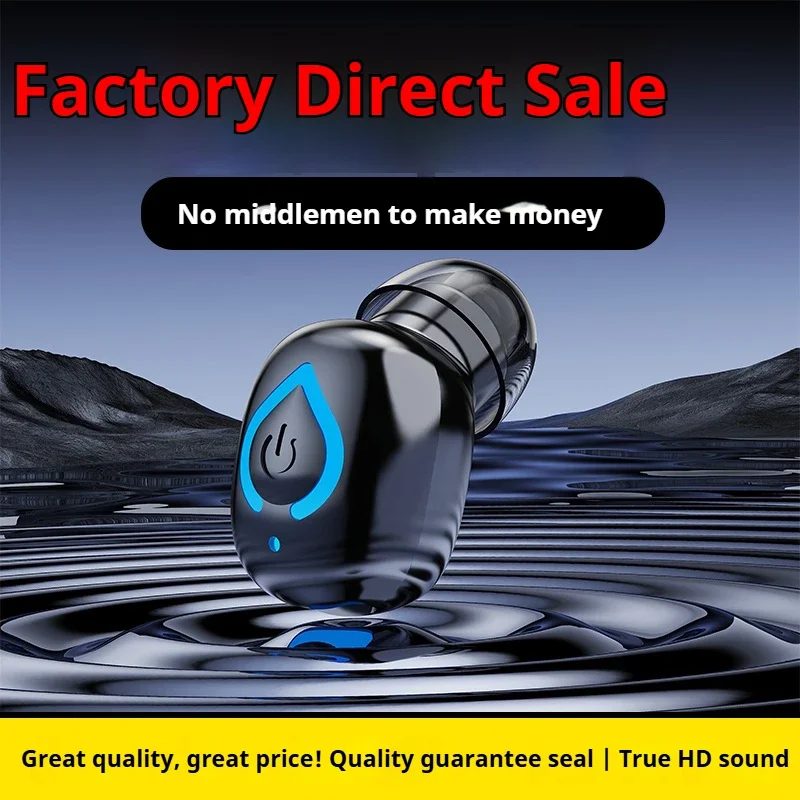 Mini Wireless Bluetooth Headphones With Microphone In-ear Single Earphones Handsfree Noise Canceling Headset For Game Driving view 3